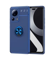 Xiaomi Mi 13 Lite Kılıf Zore Ravel Yüzüklü Silikon Kılıf (Mavi)