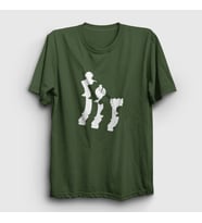 Presmono Unisex Sarı Pieces Chess Satranç T-Shirt 337670tt (Haki)