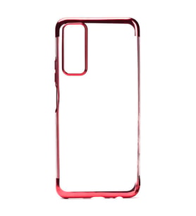 Xiaomi Mi 10T Pro 5G Kılıf Zore Dört Köşeli Lazer Silikon Kılıf (Kırmızı)