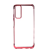 Xiaomi Mi 10T Pro 5G Kılıf Zore Dört Köşeli Lazer Silikon Kılıf (Kırmızı)