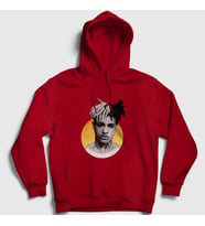 Presmono Unisex Gri Sun XXXTentacion Kapüşonlu Sweatshirt 49063tt (Kırmızı)