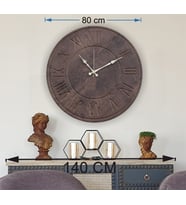 Markakanvas  Duvar Saati (Çap 50 cm - 80 cm ) (Kahverengi)