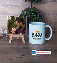 Babalar Günü Hediyesi Fotoğraflı Dekoratif Taş, Kupa Bardak Beyaz HediyeBabaya Hediye (Model 1)