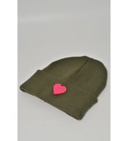 Moxxo Sevgililer Günü Özel Koleksiyonu Pembe Kalp Figürlü Gri Renk Unisex Erkek/Kadın Bere (Koyu Yeşil)