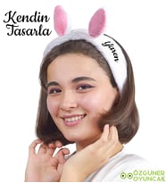 Kendin Tasarla Dailing Spa Tavşan Kulaklı Saç - Makyaj Bandı (Beyaz)