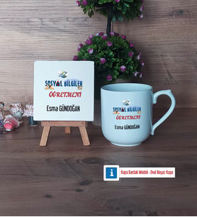 Sosyal Bilgiler Öğretmeni Dekoratif Taş, Kupa Bardak Kırmızı Hediye Öğretmenler Günü Hediyesi (Model 4)