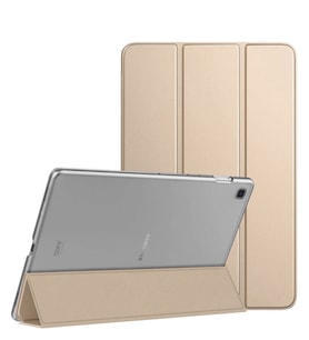 Samsung Galaxy Tab S6 Lite 10.4" P610 Kılıf Slim Translucent Back Smart Cover (Gold)