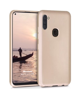 Matte Silicone Samsung Galaxy M11 Kılıf (Gold)