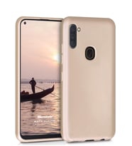 Matte Silicone Samsung Galaxy M11 Kılıf (Gold)