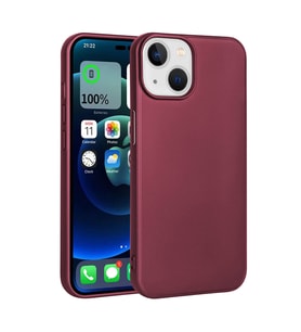 Vendas iPhone 15 Uyumlu ( iPhone 15 ) Fora Serisi Yumuşak Rubber Silikon Kılıf (Mürdüm)