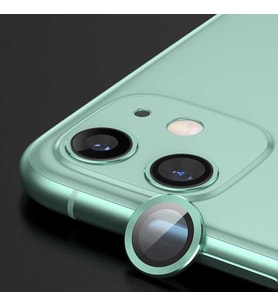 Uyumlu Model Apple iPhone 12 Kamera Lens Koruyucu Çerçeveli Koruyucu CL-02 (Açık Yeşil)