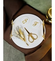 Commitment Polyester Söz Nişan Tepsisi (Gold)