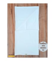 S.kahve Kız Erkek Bebek Battaniyesi Pike %100 Pamuklu Doğal Organik Uyku Çift Taraflı Örtü 86x86cm (Ekru)