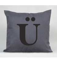 Ü Harfli Yastık (Antrasit)