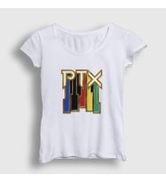 Presmono Kadın Sarı Vintage Pentatonix T-Shirt 75732tt (Beyaz)