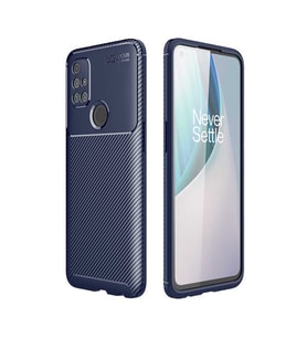 One Plus Nord N10 5G Kılıf Zore Negro Karbon Tasarım Silikon (Lacivert)