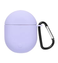 Microsonic Xiaomi Redmi Buds 3 Pro Kılıf Askılı Mat Silikon Gri (Lila)