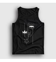 Presmono Unisex Sarı Lovers Valentine's Day Sevgililer Günü Atlet 284499tt (Siyah)