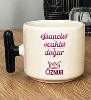 Kişiye Özel Kova Oğlak Burcu Hediye T Kupa Bardak Doğum Günü Hediyesi (Siyah)