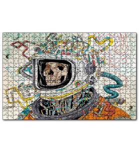 Cakapuzzle Uzay Kıyafetli Kurukafa  Puzzle Yapboz MDF (Ahşap) (255 Parça)