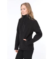 Ghassy Co.Kadın Su Rüzgar Geçirmez Softshell Mavi Spor Mont  (Siyah)