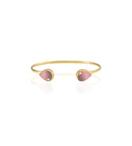 Kadir Jewellery 22 Ayar Altın Kaplama El İşçiliği Zirkon Taşlı Kadın Charm Bileklik (Pembe)