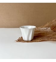 Flora Porselen Kulpsuz Espresso/Türk Kahvesi Fincanı (Beyaz)