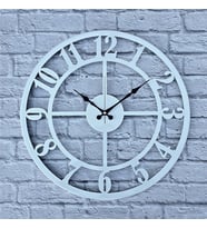 Markakanvas Metal Duvar Saati  ( Çap 50 cm -Çap 80 cm ) (Beyaz)