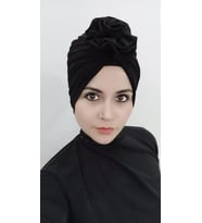 Kadın Gül Bone (Siyah)
