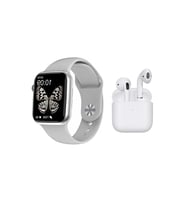 Tüm Akıllı Telefonlarla Uyumlu Dtno 1 Watch 7 Pro Max Smart Watch Akıllı Saat + Pro 5 Bluetooth Kulaklık (Gümüş)