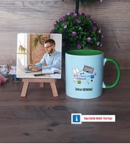 Web Tasarım Uzmanı Fotoğraflı Dekoratif Taş, Kupa Bardak Beyaz Hediye (Model 14)