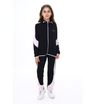 Toontoy Kız Çocuk Reglan Kol Tnty Coll Baskılı Eşofman Takım (Siyah)