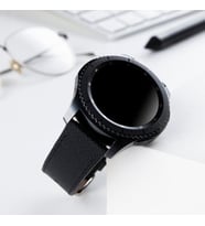 vagave Samsung Watch 4 Watch 5 Watch 5 Pro Active 2 Uyumlu Deri Kordon- 20mm (Siyah)