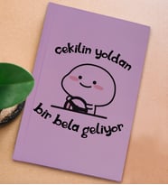 BK Gift Esprili Tasarım Serisi Sert Kapaklı Lila Defter, Arkadaşa Hediye, Yeni İş Hediyesi, Doğum Günü Hediyesi, Anı Defteri (Model 4)