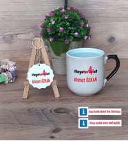 Fizyoterapist Kupa Bardak Kırmızı ve Ahşap Anahtarlık Hediye (Model 9)