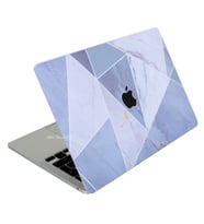 McStorey Macbook Air M2 Kılıf A2681 ile Uyumlu Laptop Kaplama Sticker Koruyucu Marble14 (Gri)