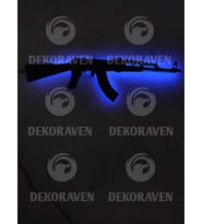 Ak-47 Led Işıklı Tablo (Mavi)