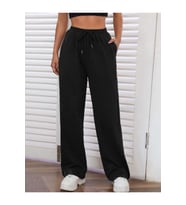 Kadın Regular Fit İnce Eşofman Altı SPR24EAK80 (Siyah)