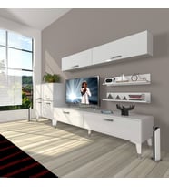 Decoraktiv Eko 6Y Slm Std Silver Tv Ünitesi Tv Sehpası (Beyaz)