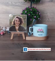 İngilizce Öğretmeni Fotoğraflı Dekoratif Taş, Kupa Bardak Beyaz Hediye (Model 8)