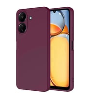 Xiaomi Redmi 13C Kılıf Kamera Korumalı iÇi Süet Dokulu Lansman Tipi Silikon (Koyu Mor)