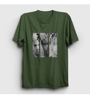 Presmono Unisex Sarı Three XXXTentacion T-Shirt 49183tt (Haki)
