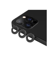 BİNANO Mini Metal Ring Iphone 12 Pro Max Lens Koruyucu 3'lü Takım (Siyah)