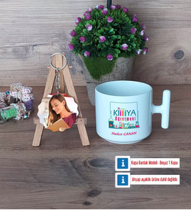Kimya Öğretmeni Kupa Bardak Beyaz ve Fotoğraflı Ahşap Anahtarlık Hediye Öğretmenler Günü Hediyesi (Model 12)