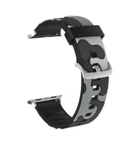 BİPOWER Apple Watch 38-40mm KRD-24 Kamuflaj Kordon (Gri)