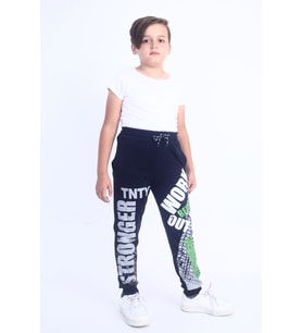 Toontoy Erkek Çocuk Stronger Tnty Baskılı Eşofman Alt (Lacivert)