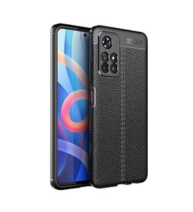 Xiaomi Redmi Note 11T 5G Kılıf Deri Görünümlü Slim Silikon (Siyah)