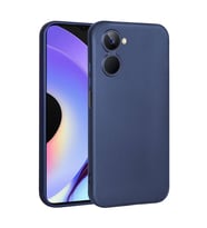 Realme 10 4G Kılıf Kamera Çıkıntılı Soft Silikon (Lacivert)
