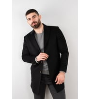 SİR REGULAR FİT ERKEK KAŞE KABAN (Siyah)