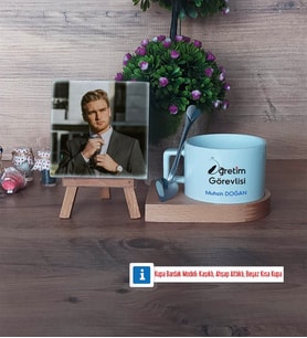 Öğretim Görevlisi Fotoğraflı Dekoratif Taş, Kupa Bardak Beyaz Hediye Öğretmenler Günü Hediyesi (Model 8)
